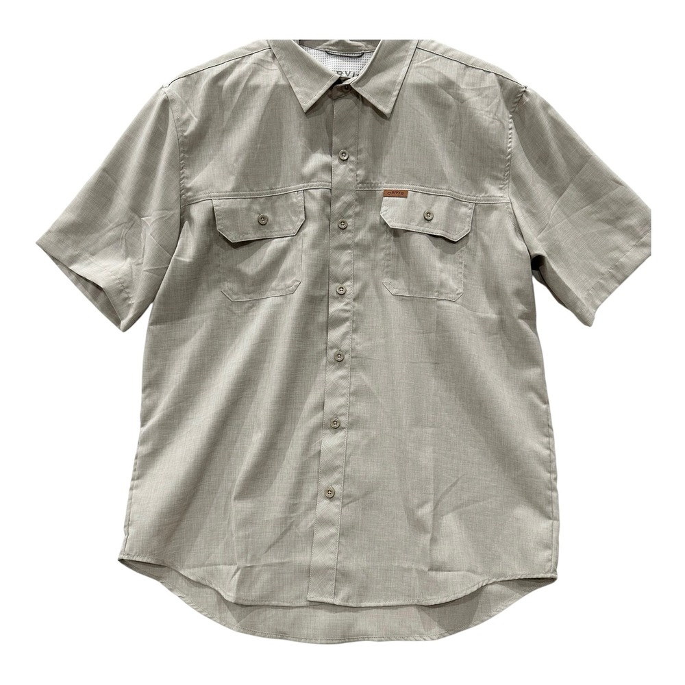 Orvis Classic Performance L  SS Dual Pockets Tech Shirt Tan Fishing Outdoors
